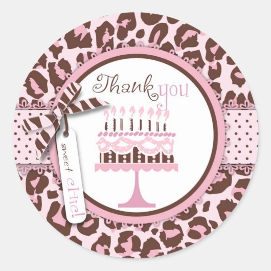 Rond Sticker TY pour fille Cheetah (Devant)