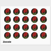 Rond Sticker : Une beauté d'un Rose (Feuille)