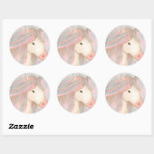 Rond Sticker Unicorn (Feuille)