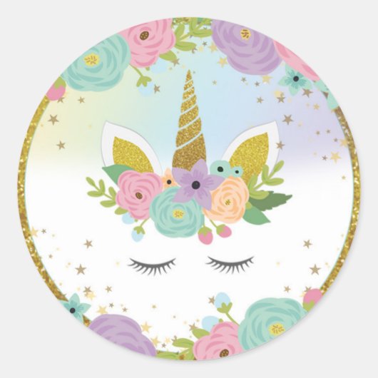 Rond Sticker Unicorn (Devant)