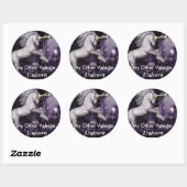 Rond Sticker Unicorn (Feuille)