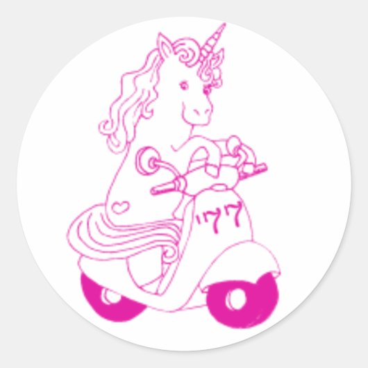 Rond Sticker Unicorn (Devant)