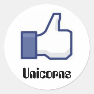 Rond Sticker Unicorns