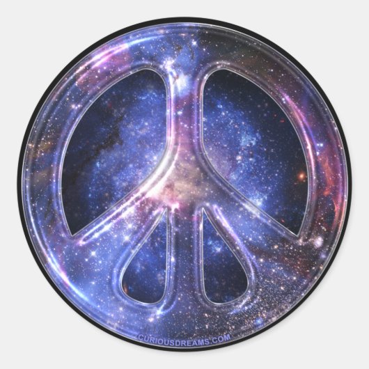 Rond Sticker universel pour la paix (Devant)