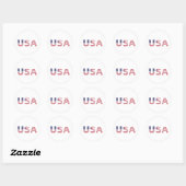 Rond Sticker USA (Feuille)