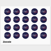Rond Sticker USA Rocks (Feuille)