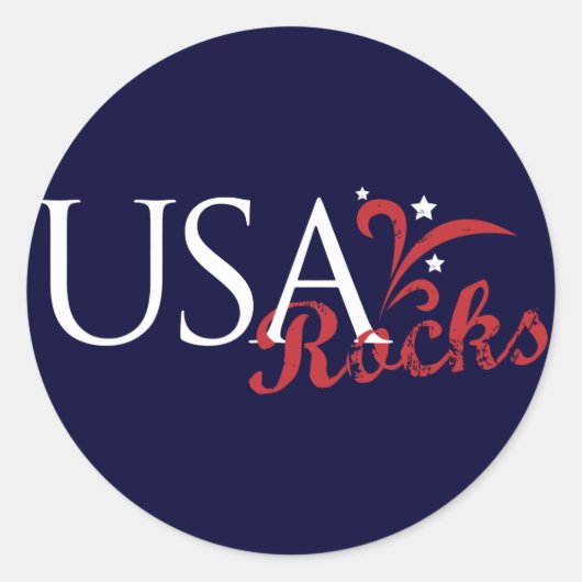 Rond Sticker USA Rocks (Devant)