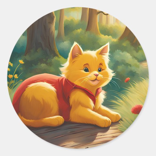 Rond Sticker V1 pour chat d'ourson Winnie (Devant)