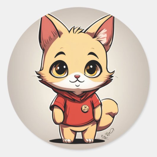 Rond Sticker V3 pour chat à l'ourson Winnie (Devant)