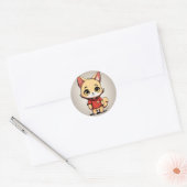 Rond Sticker V3 pour chat à l'ourson Winnie (Enveloppe)