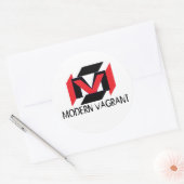 Rond Sticker Vagrant moderne (Enveloppe)