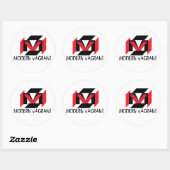 Rond Sticker Vagrant moderne (Feuille)