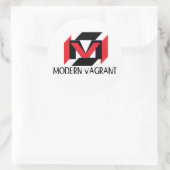 Rond Sticker Vagrant moderne (Sac)