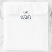 Rond Sticker Valentine hors du monde (Sac)