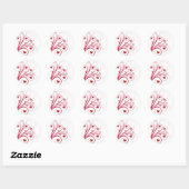 Rond Sticker Valentine Sweetheart (Feuille)