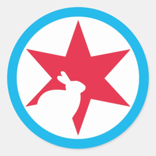 Rond Sticker Vegan Chicago couleur (Devant)