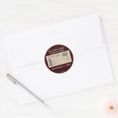Rond Sticker / Vérifier pour l'Alaska (Enveloppe)