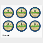 Rond Sticker Vermont Seal (Feuille)