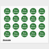 Rond Sticker vert américain de Noël par Janz (Feuille)