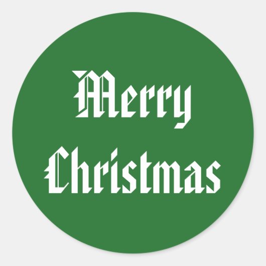 Rond Sticker vert américain de Noël par Janz (Devant)