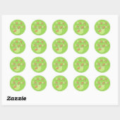 Rond Sticker vert Baby shower neutre (Feuille)