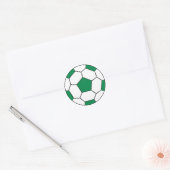 Rond Sticker vert balle de football (Enveloppe)