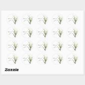 Rond Sticker vert simple - Merci (Feuille)