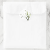Rond Sticker vert simple - Merci (Sac)
