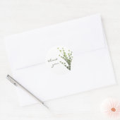 Rond Sticker vert simple - Merci (Enveloppe)