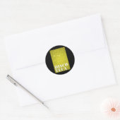 Rond Sticker vertical Discoteca Texte Étoiles (Enveloppe)