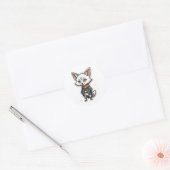 Rond Sticker Veste Anime Aventuré (Enveloppe)