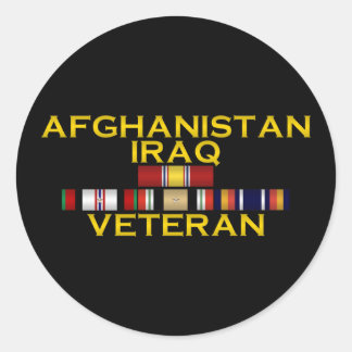 Rond Sticker VET Afghanistan & Irak