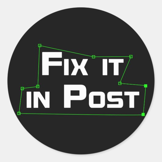 Rond Sticker VFX "Réparez-le dans la poste" (Devant)