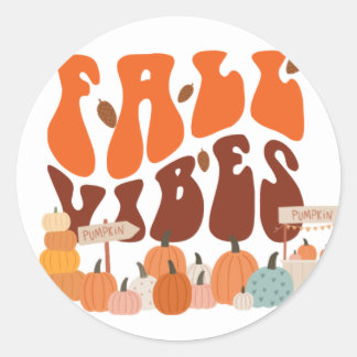Rond sticker Vibes d'automne