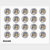 Rond Sticker Viking Shield - Helm (Feuille)