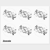 Rond Sticker vintage (Feuille)