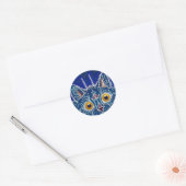 Rond Sticker vintage Blue Cat (Enveloppe)