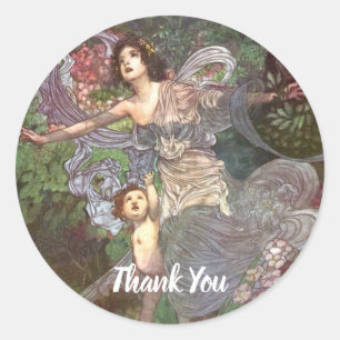 Rond Sticker vintage Charles Robinson Mother and Child