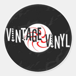 Rond Sticker vintage de logo en vinyle