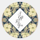 Rond Sticker vintage en bois de chien (Devant)