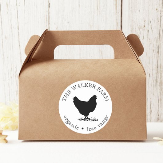 Rond Sticker vintage Farm Fresh Eggs Classic Round