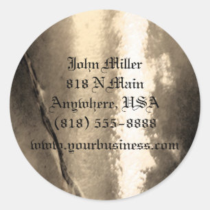 Rond Sticker Vintage Gold Metal & Stone