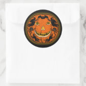 Rond Sticker vintage Halloween Jack O'Lantern (Sac)
