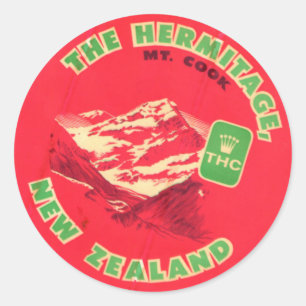 Rond Sticker vintage Hotel & Travel