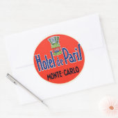 Rond Sticker vintage Hotel & Travel (Enveloppe)