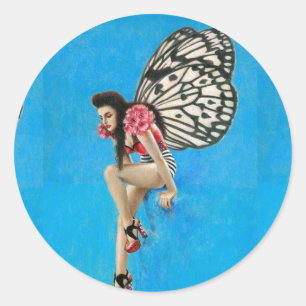 Rond Sticker Vintage Kitsch Rockabilly