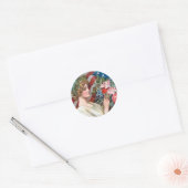 Rond Sticker vintage Lady Liberty (Enveloppe)