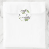 Rond Sticker Vintage Lavender Blanc Floral (Sac)
