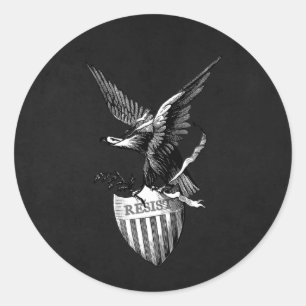 Rond Sticker vintage Patriotique American Eagle
