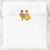 Rond Sticker vintage pour garçon et fille (Sac)